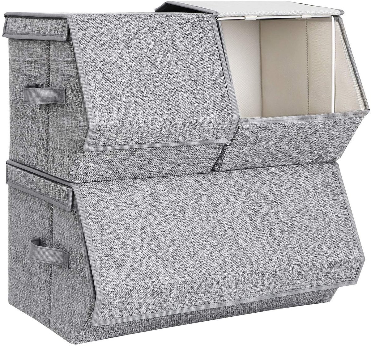 Omgoods - Stapelbare Opbergdozen met Deksel, Set van 3