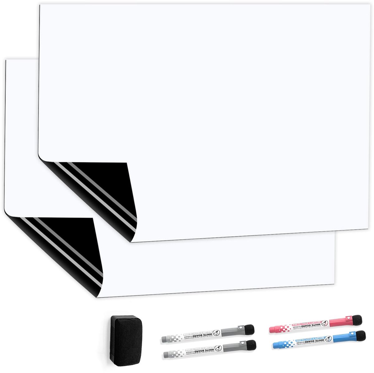 Omgoods - Magnetisch Whiteboard - 2 Stuks 50x30cm voor Thuis en Kantoor