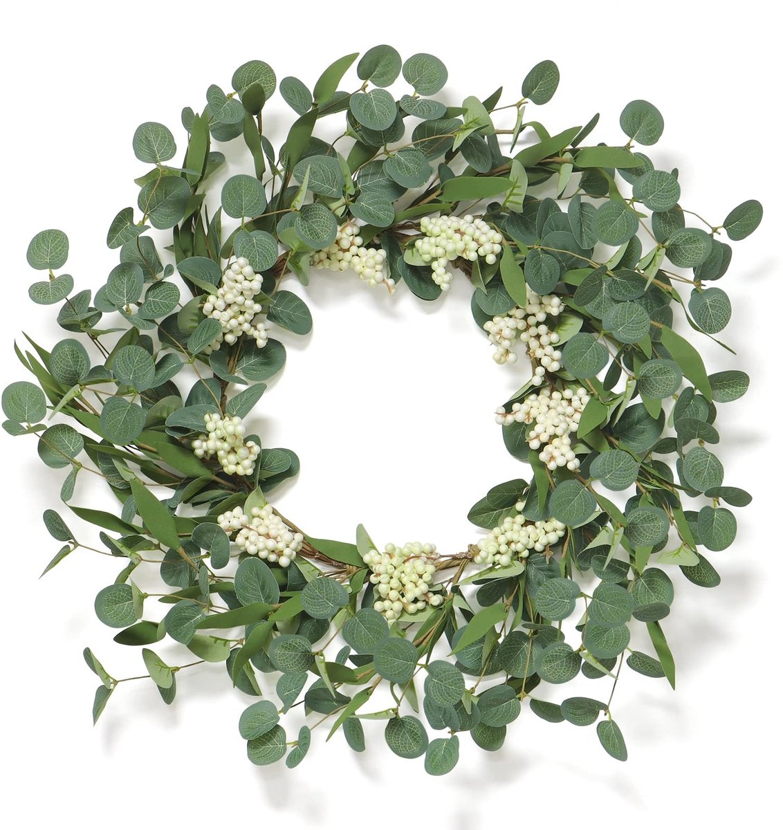 Omgoods - Kunstmatige Eucalyptus Krans 55cm voor Deur Decoratie