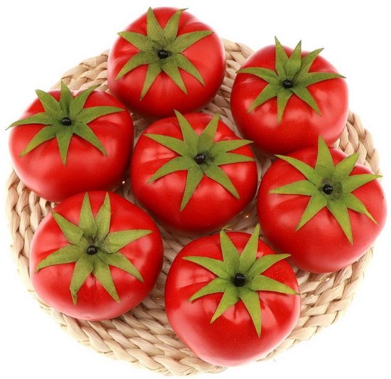 Omgoods - 6 Stuks Nepproducten Tomaten voor Decoratie