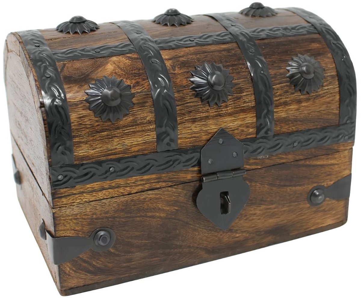 Omgoods - Houten Schatkist voor Bewaren van Sieraden en Souvenirs