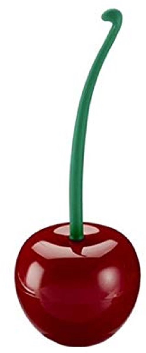 Omgoods - Toiletborstel Set met Houder - Kersenvorm - Rood