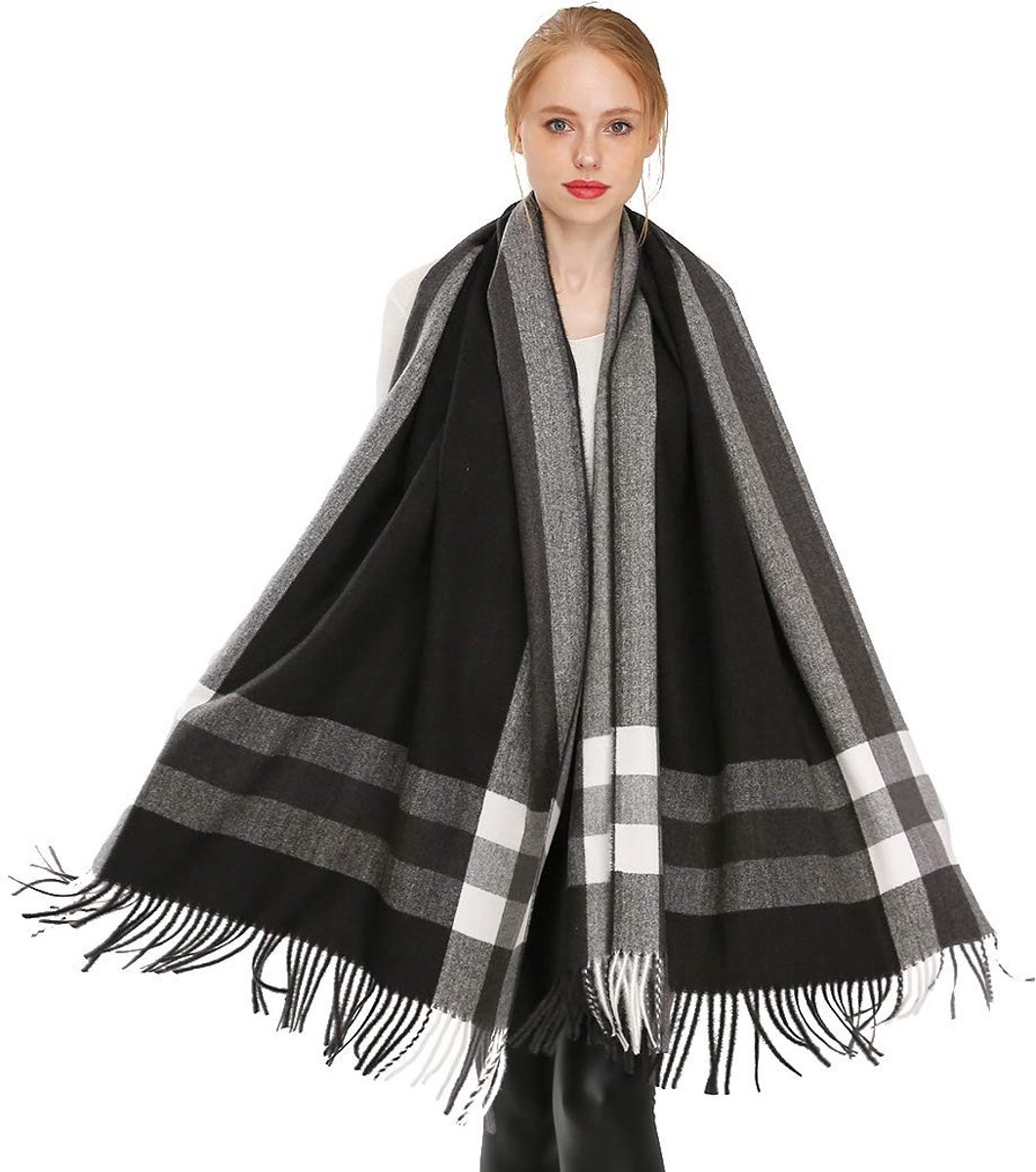 Omgoods - Dames Zachte Cashmere Wol Sjaal Large Pashmina Warme Stola