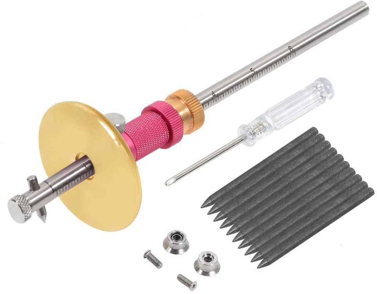 Omgoods - Wheel Marker Gauge Plus met Micro-Afstelling en 10 Potloden