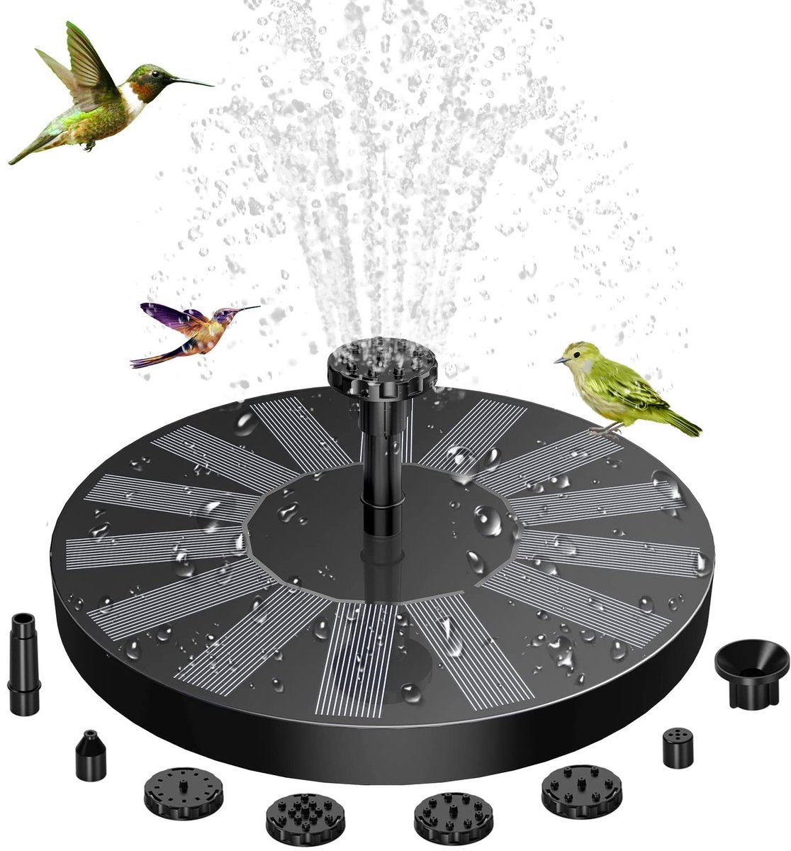 Omgoods - Zonnepomp met 6 Effecten voor Vijver en Tuin