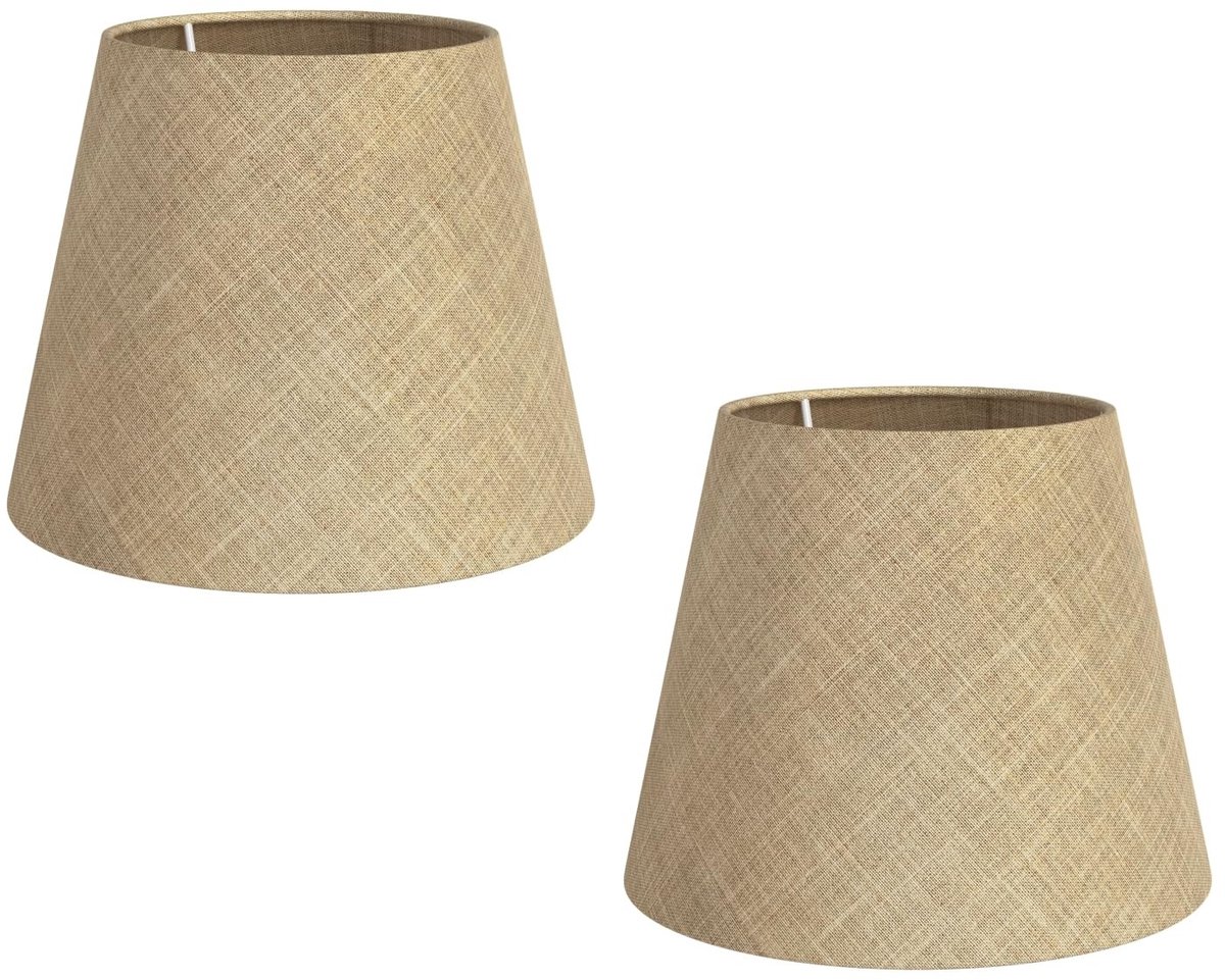 Omgoods - Set van 2 Natuurlijke Jute Lampenkappen Ø 200 mm