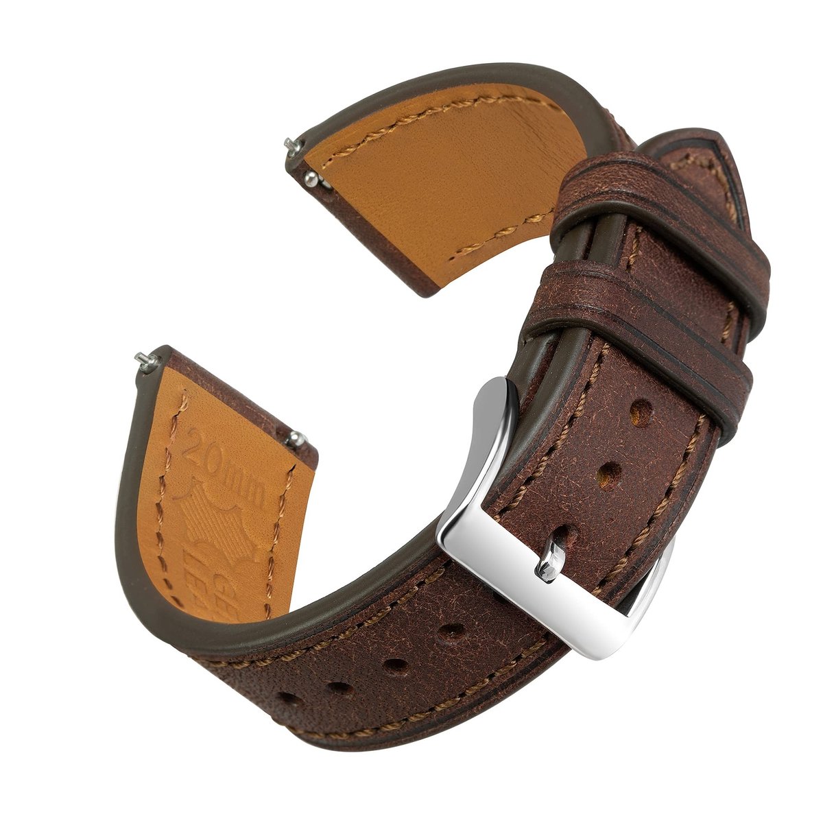 Omgoods - Premium Leer Horlogeband met Snelle Bevestiging
