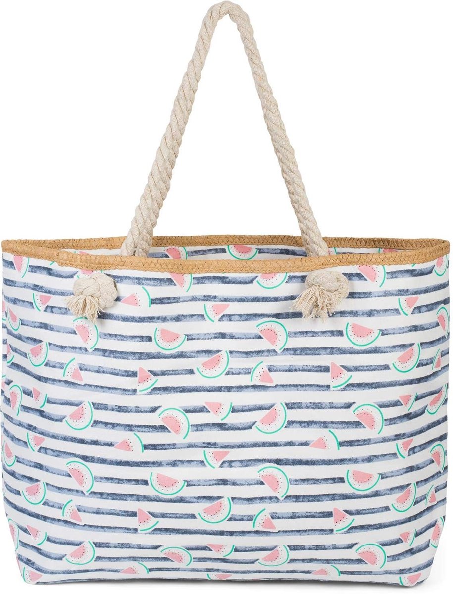 Omgoods - XXL Strandtas met Melonprint en Rits