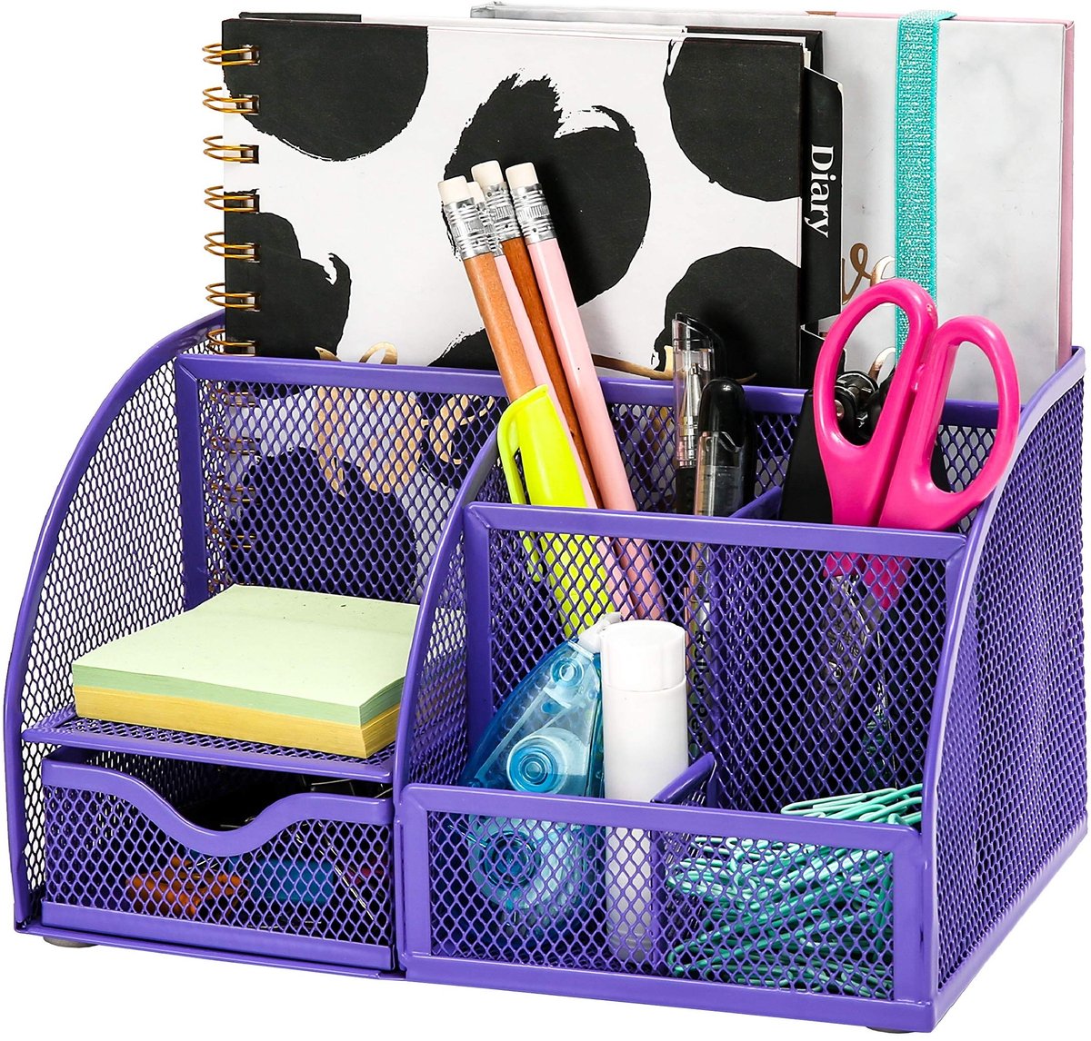 Omgoods - Desk Organizer met 7 Compartimenten in Paars