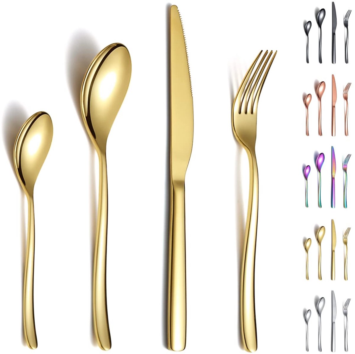 Omgoods - 24-delige RVS Bestekset met Titanium Coating