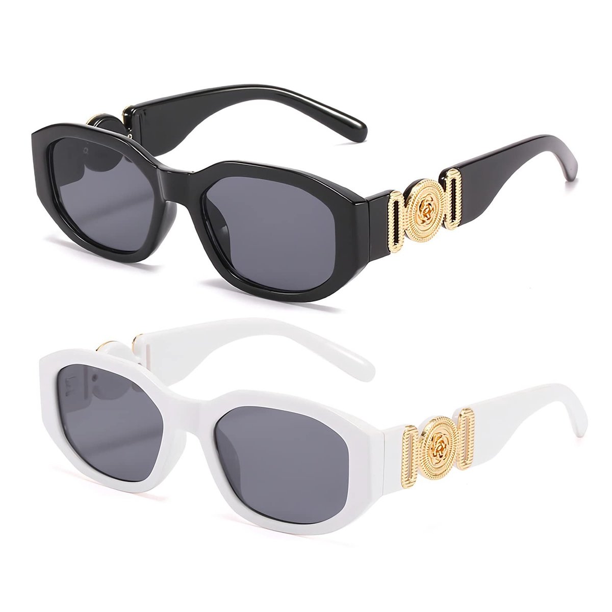 Omgoods - Trendy Rechthoekige Zonnebril met UV Bescherming