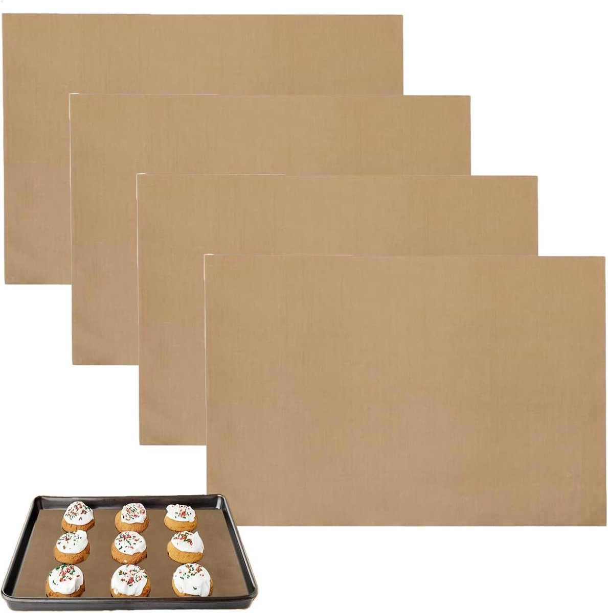 Baking foil 40 x 30 cm - Teflon materiaal - duurzaam en snijdbaar - ideaal voor bakken - ShopVlot