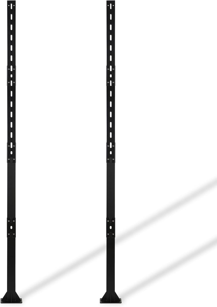 2 Piece Traffic Pole Safety Pole Traffic Sign Post Board Holder Garden Pole Robust Standing Pipe System with Flange - ShopVlot