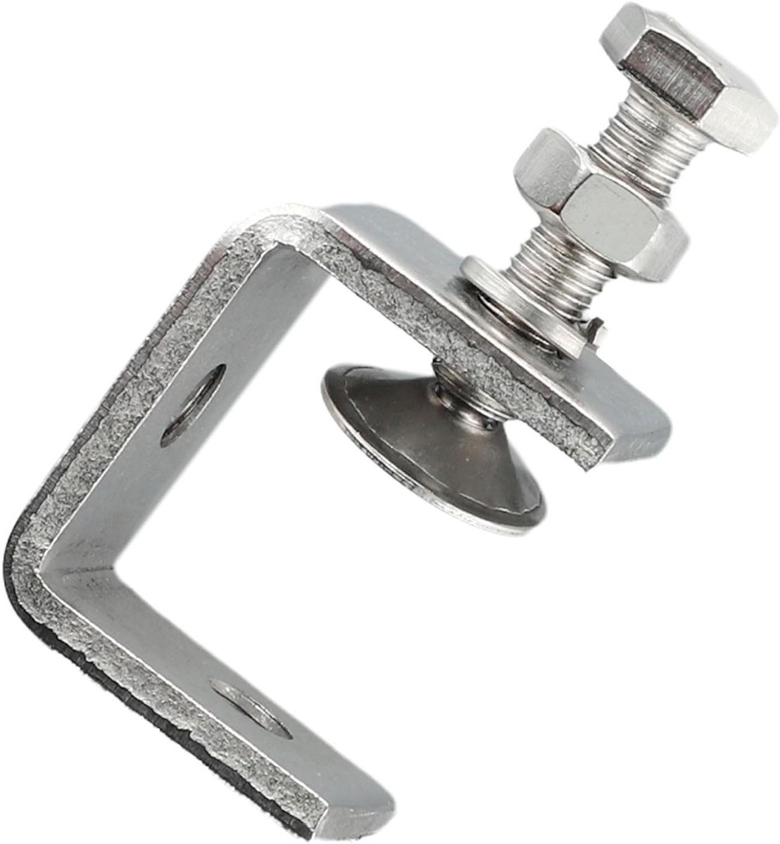 Verstelbare C-klem - Metaalklem Werkbankklem - Metaalbewerking Vastzetten - Roestvrij Staal Robuust Frame - 16-25mm Klembereik - Zilver