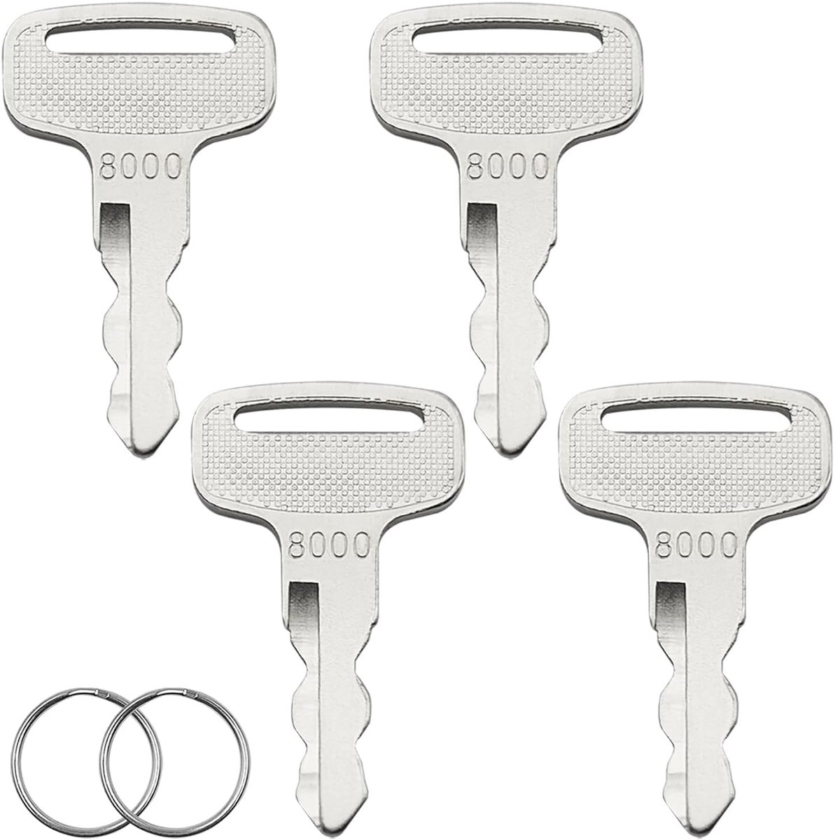 4 Pcs Golf Cart Ignition Keys, Golf Cart Wrench, Replacement Socket Key Compatible with Part Number JU2-H2511-00/8000 - ShopVlot