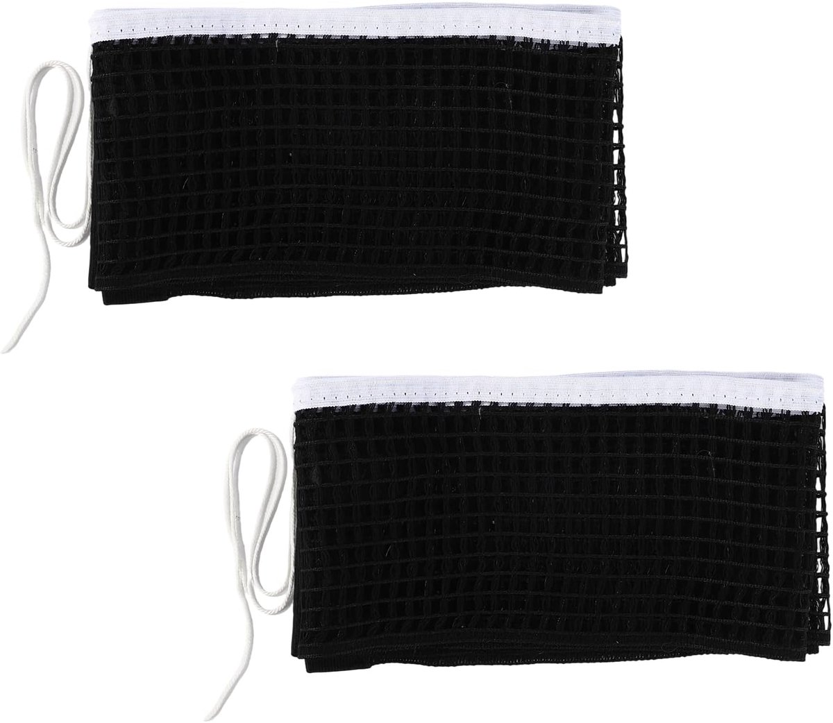 SnelShoppen - 2 Stuks Tafeltennisnetten 180x15cm Vervangingsnetten voor Binnen en Buiten - Ideaal voor School, Gym en Sportevenementen