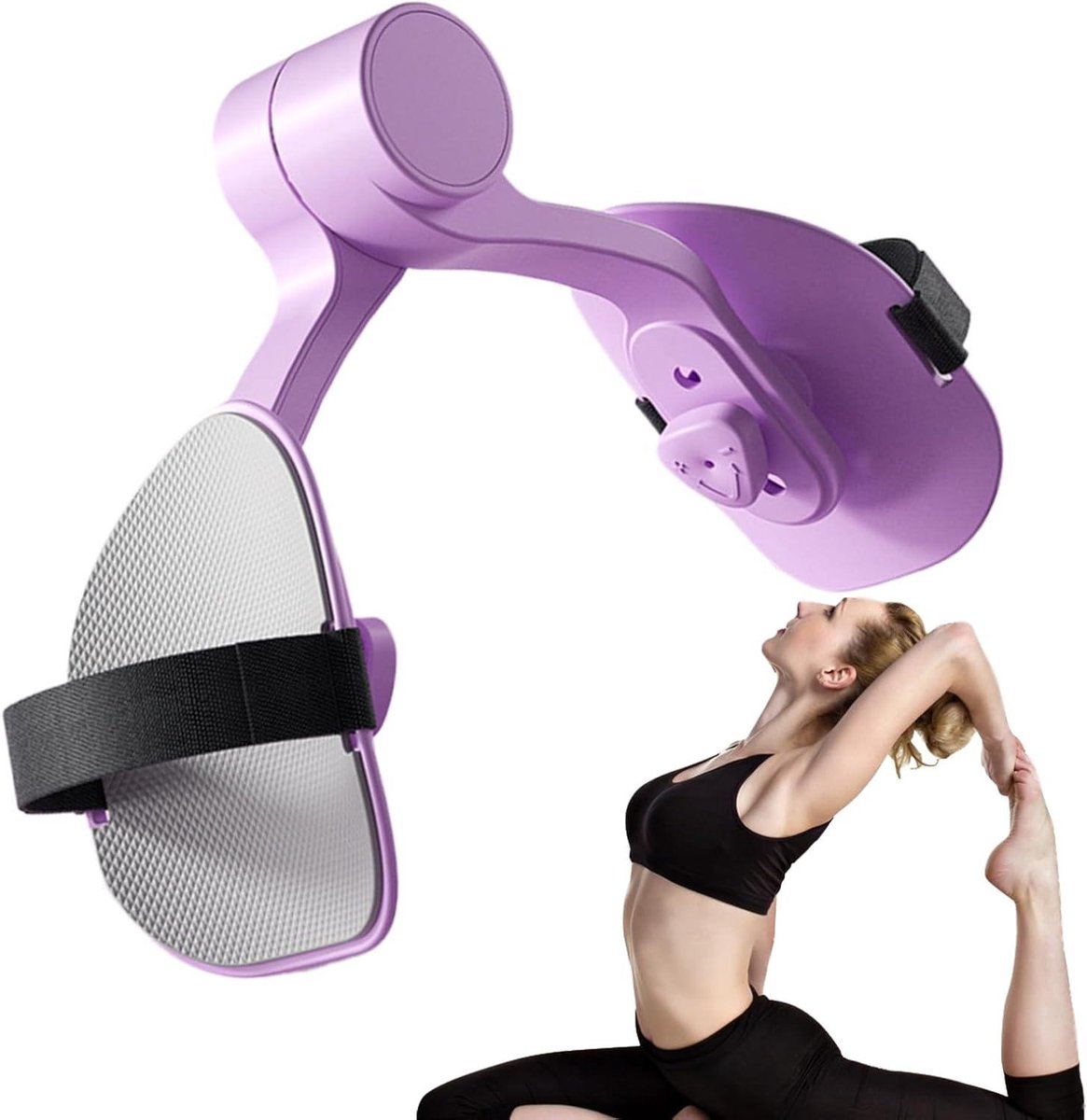 Bekkenbodemtrainer - Heuptrainer Bilspiertrainer - Lichaamsversteviging Thuis - Ergonomische Dubbele Padding - 22 x 145 x 65 cm - Purper