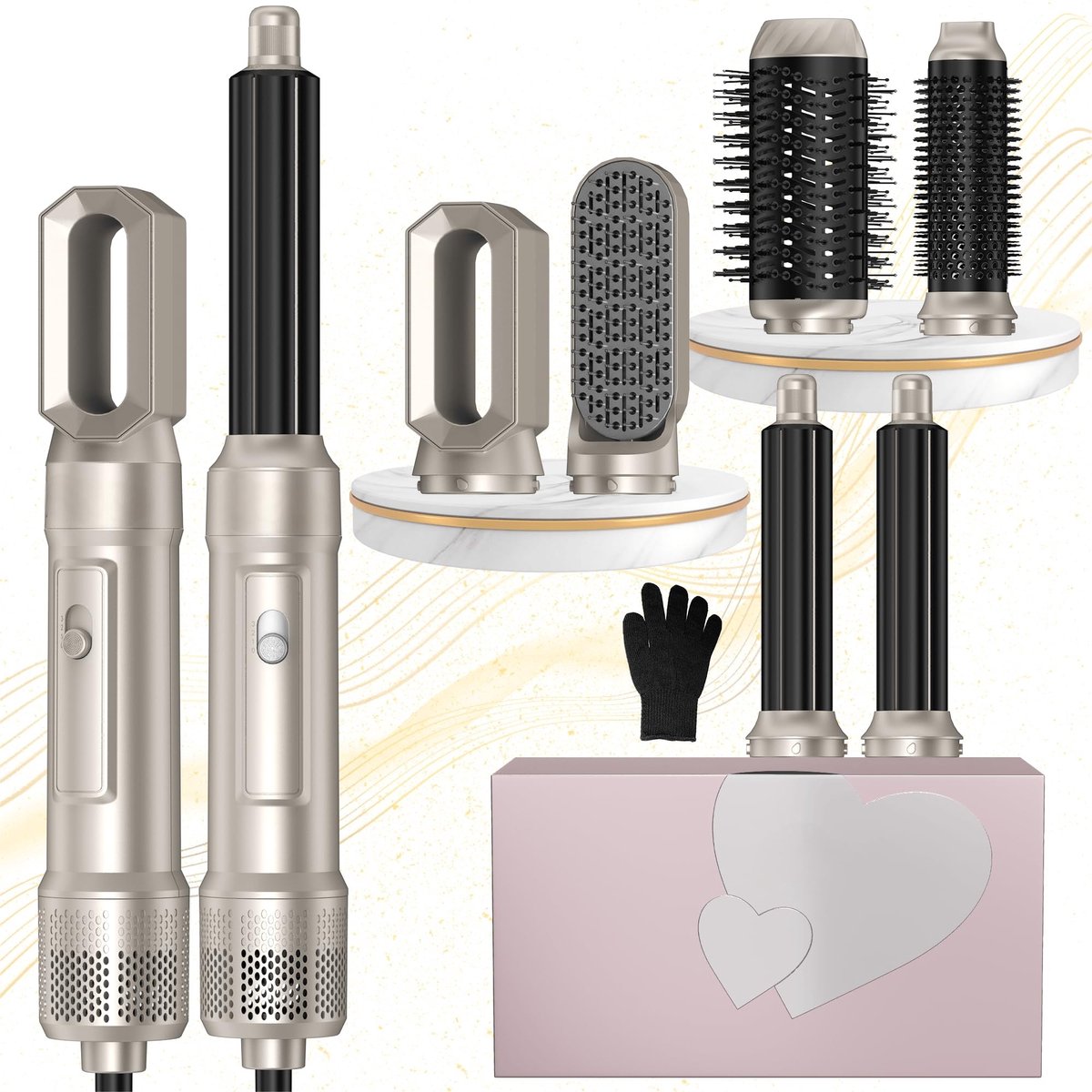 Omgoods - Professionele 6-in-1 Airbrush Haarstyler Set