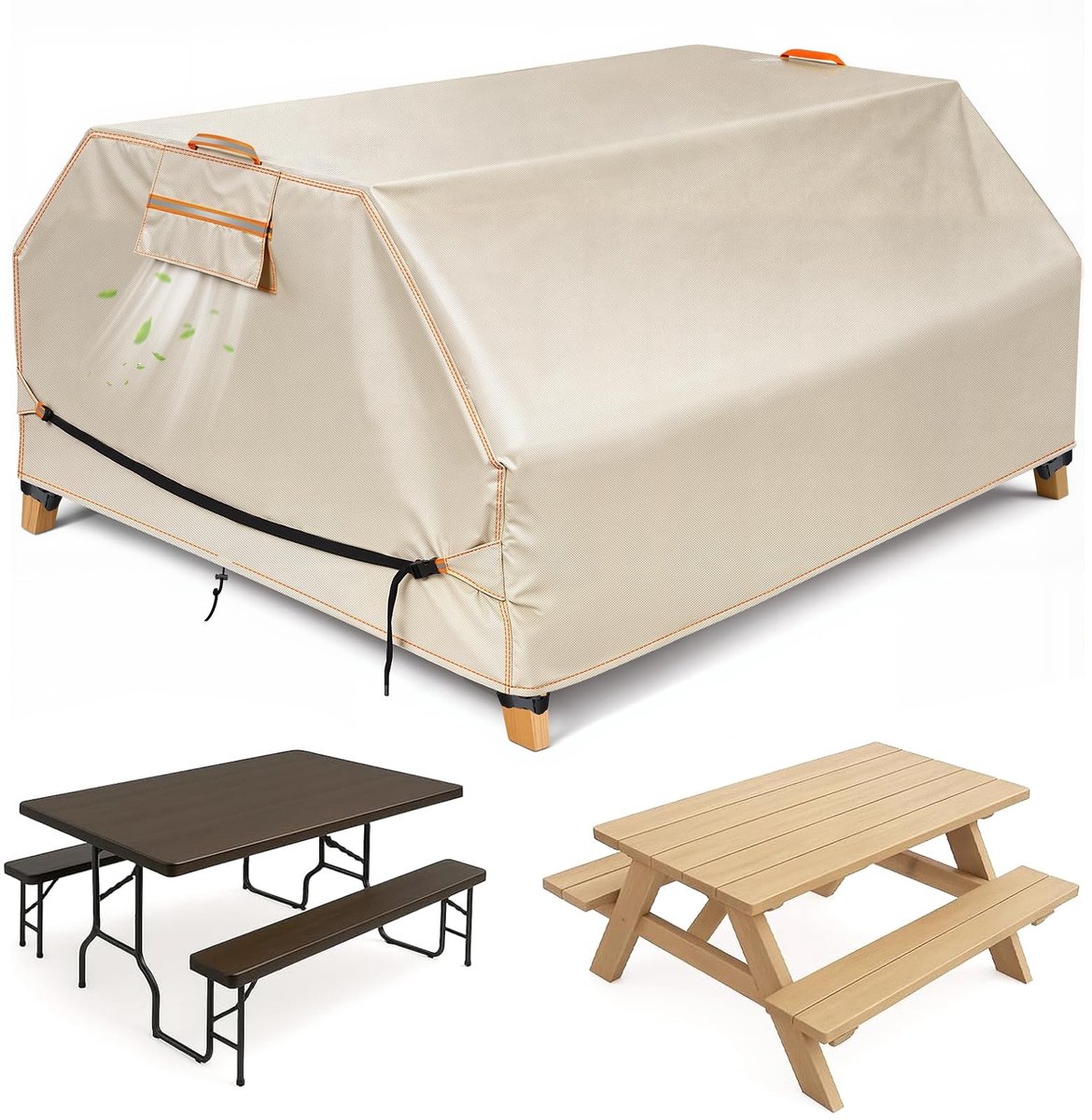Omgoods - Waterdichte Picknicktafelhoes met Ventilatie