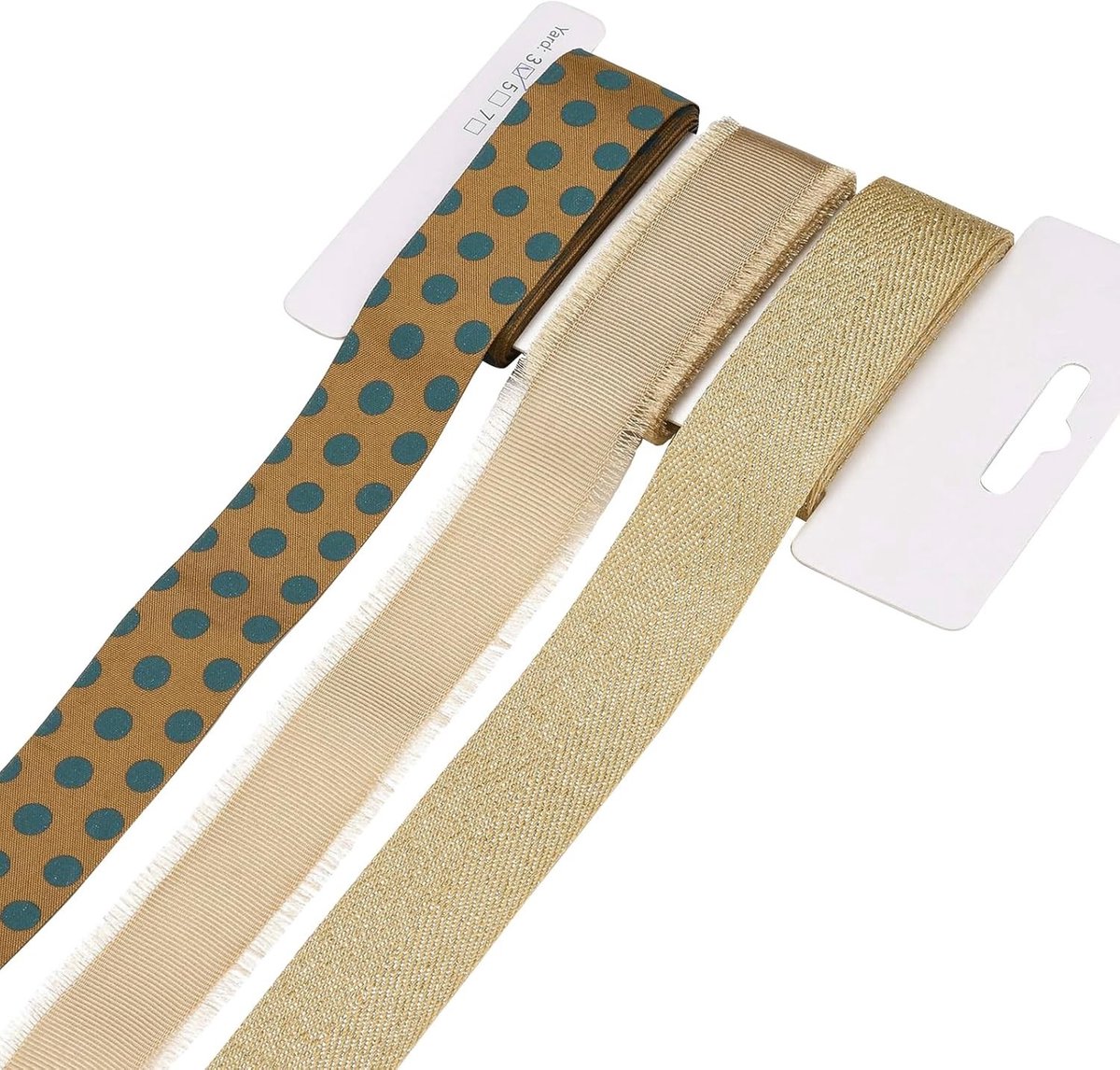 3 Stijlen Gemberdraad Ribbons voor Cadeauverpakking, 25~28mm×2.7m, Geschikt voor Bruiloften, Versieringen, Haarstrikken en Bloemontwerpen
