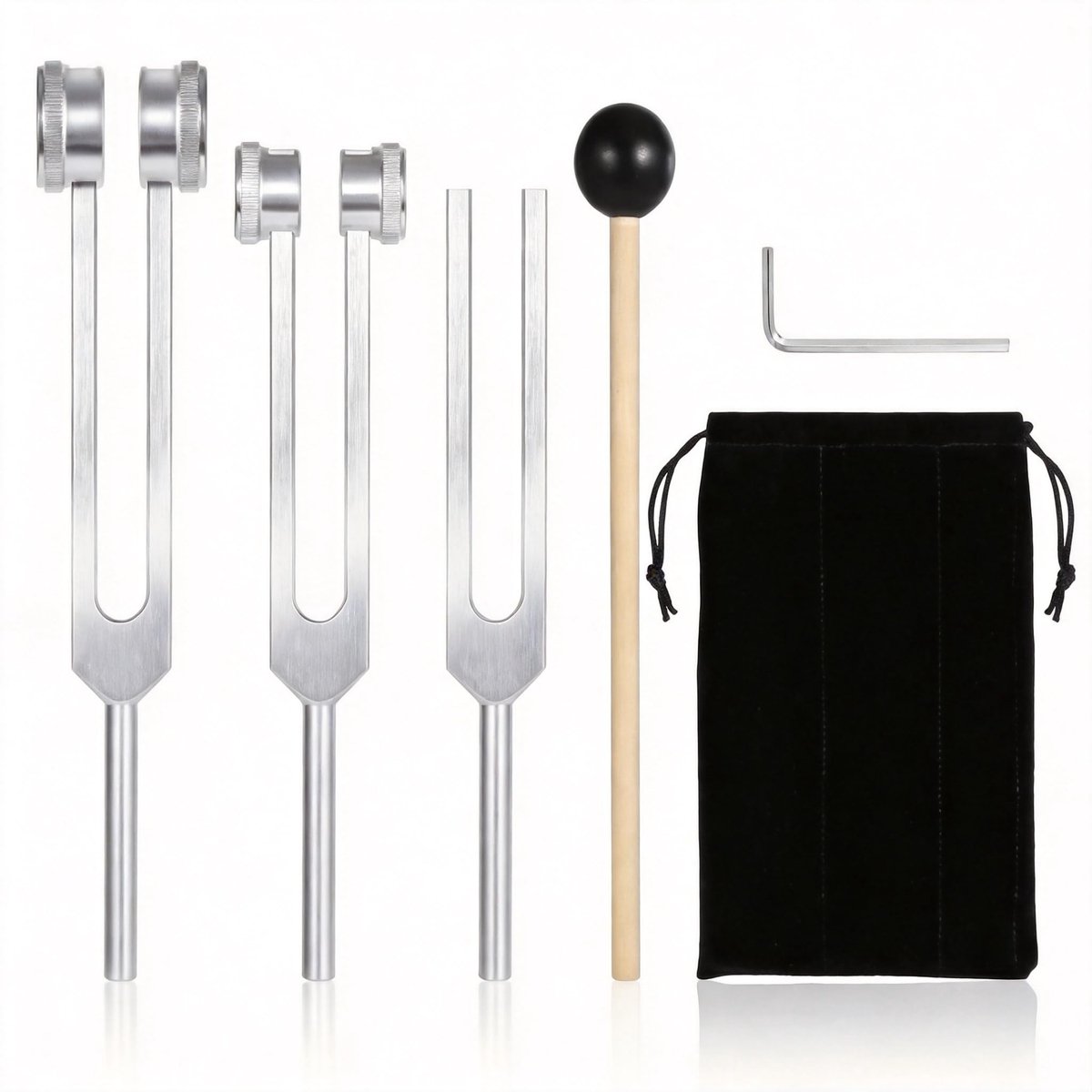 Omgoods - Set van 3 Therapeutische Diapasons voor Chakra Genezing