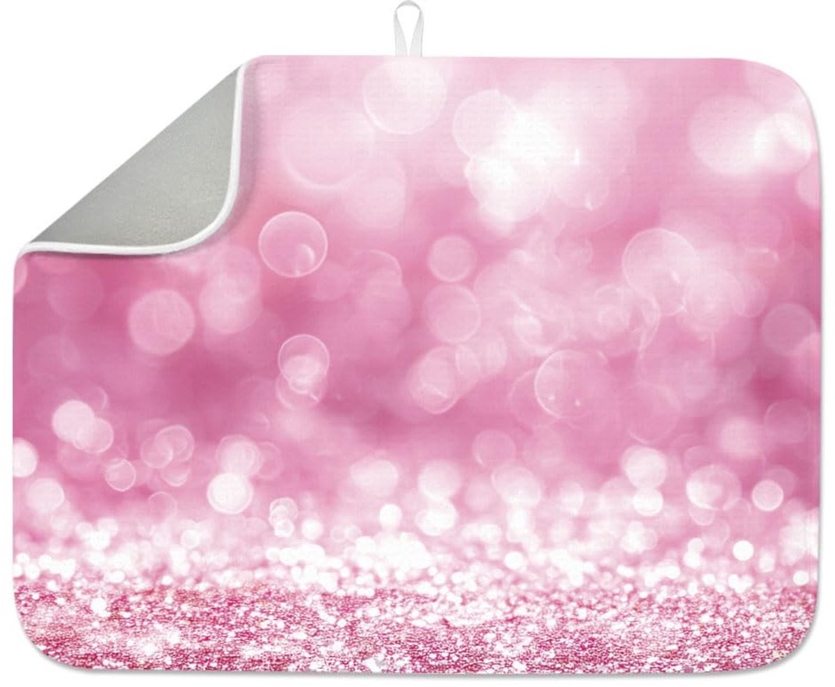 Omgoods - Shiny Pink Afdruipmat 45x51cm - Microvezel en Antislip