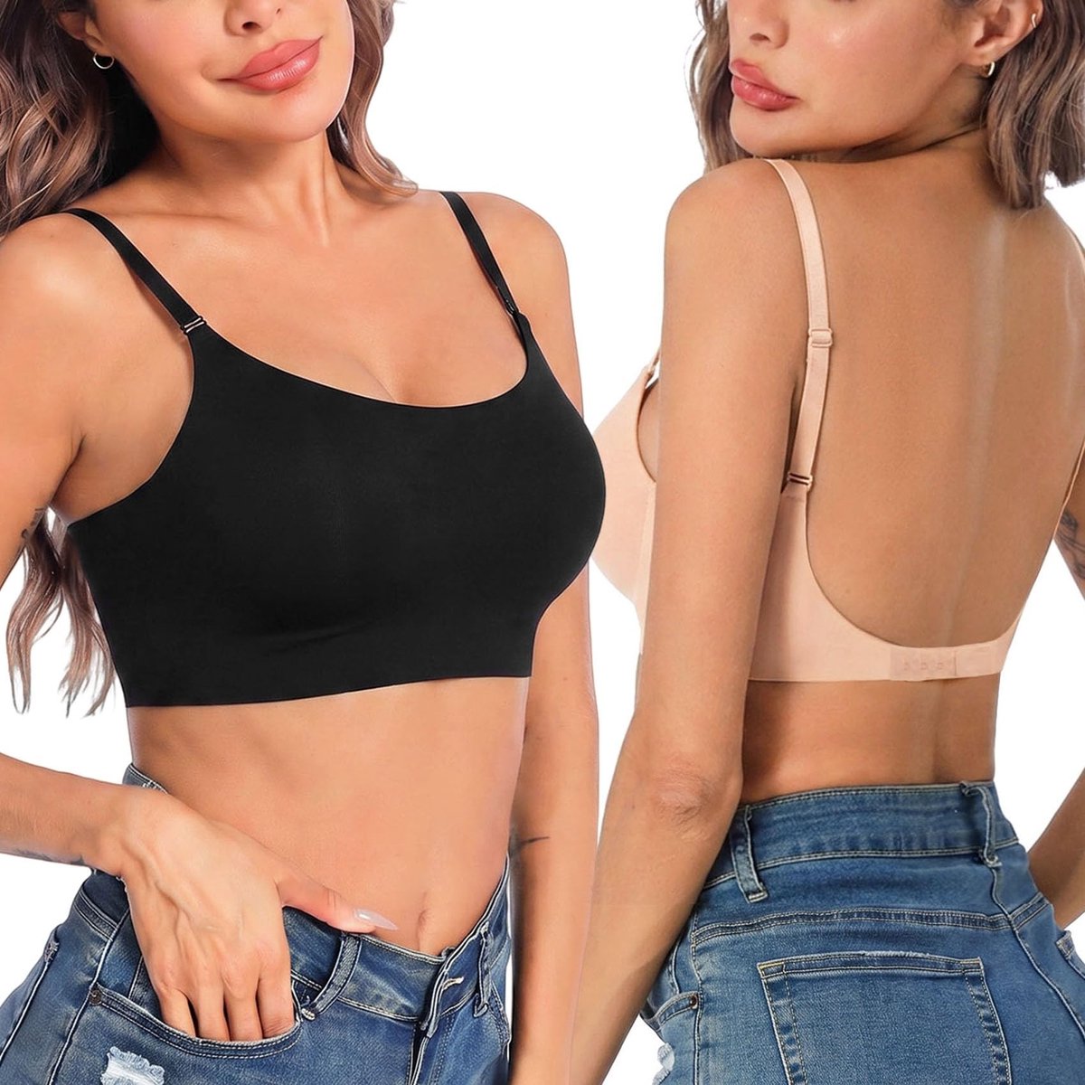 Omgoods - Dames Basic Beha Zonder Beugel - Comfortabel en Verstelbaar Ondergoed