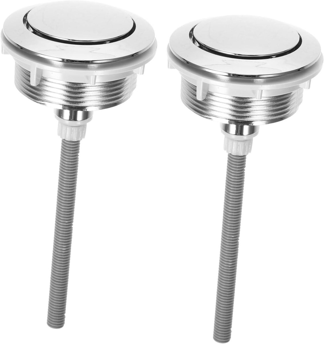 Toiletreservoirknop - Spoelknop Toilet - Toilet Onderhoud - Enkele Spoelbak - 5.11 x 2.28 x 2.28 inch - Zilver