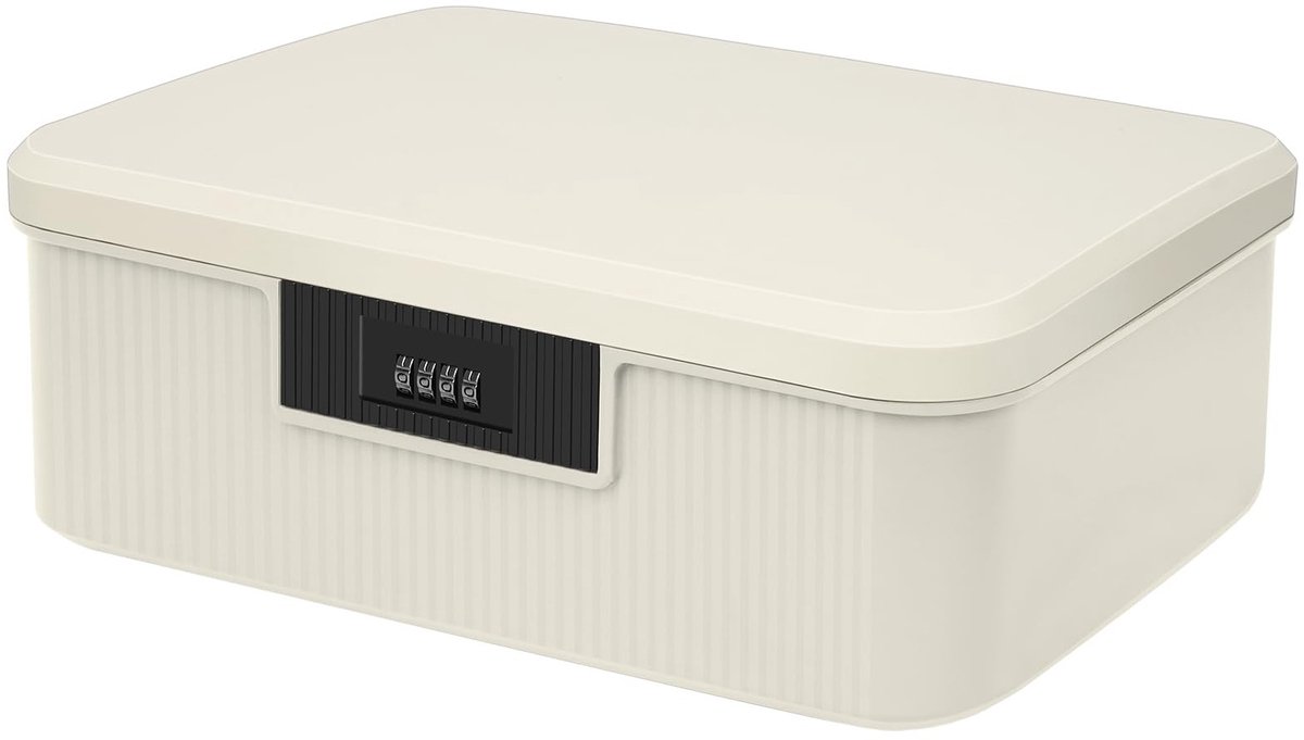 Omgoods - Afsluitbare Opbergdoos met Combinatieslot 33 x 25 x 12 cm