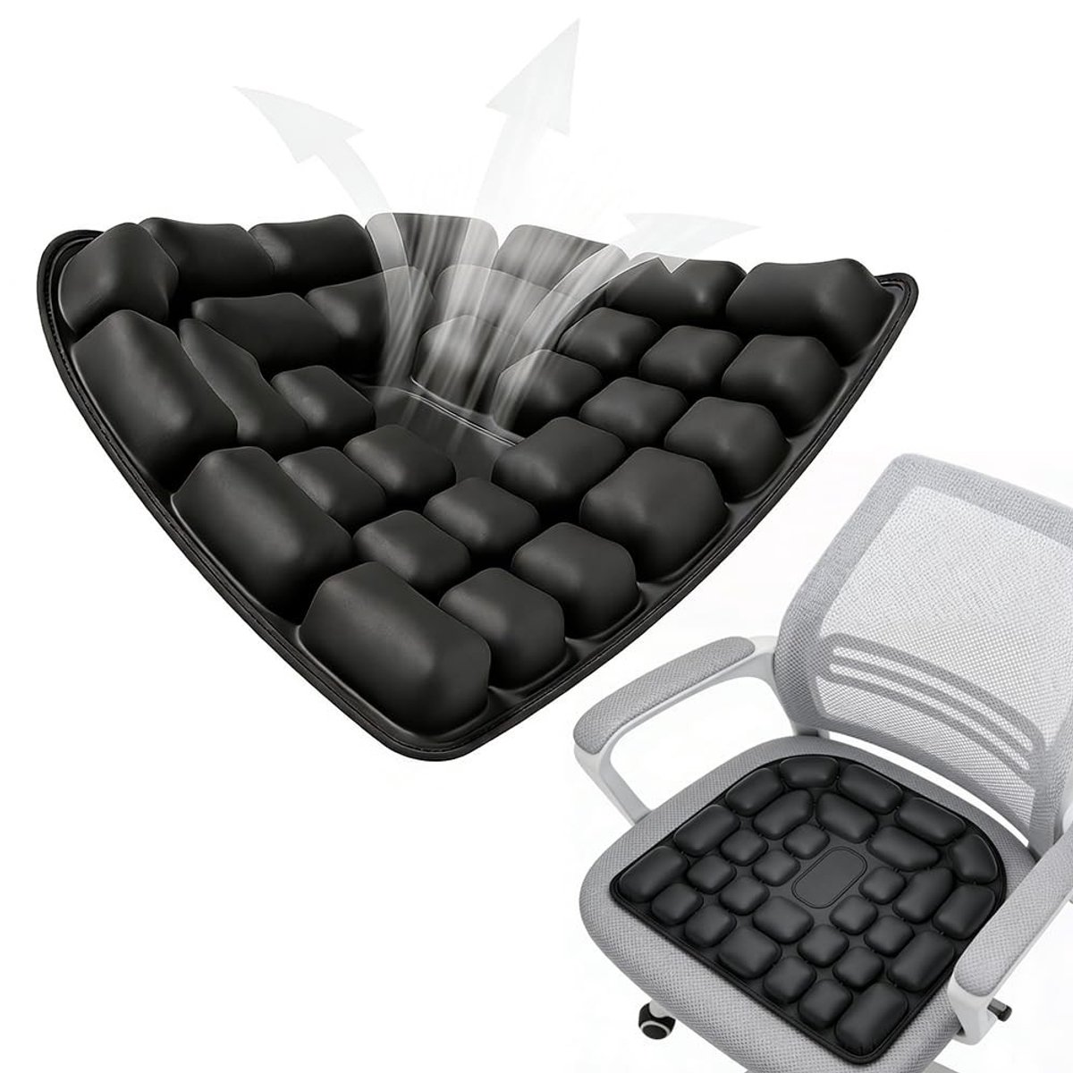 Omgoods - Antidecubitus Zitkussen 45x40cm met 3D Luchtcellen voor Coccyx Ontlasting