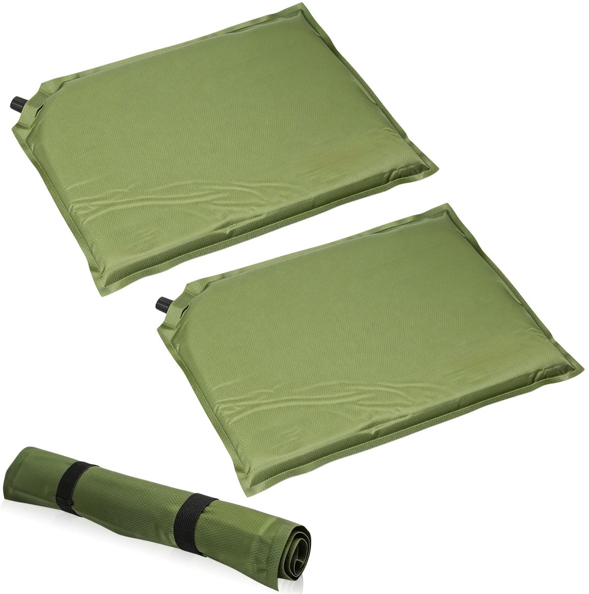Omgoods - Set van 2 Zelfopblaasbare Zitkussens 40 x 30 cm voor Buiten