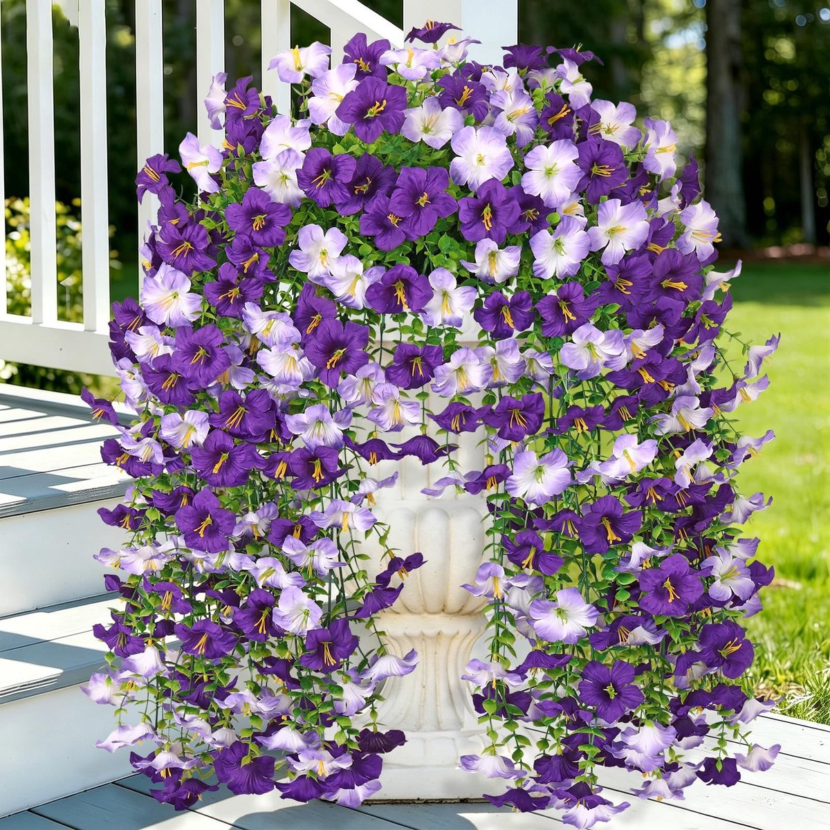 Omgoods - Set van 2 Kunstmatige Hangplanten Petunia
