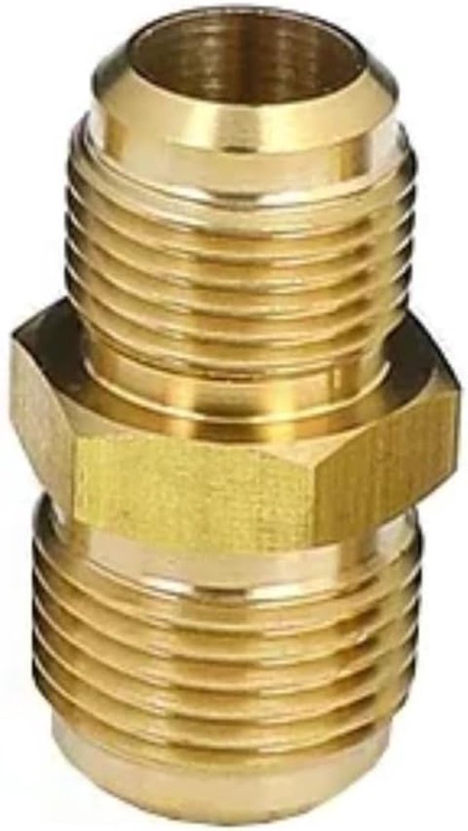 Messing Verloopnippel - Slangkoppeling Adapter - Leidingen Repareren - Roestbestendig Messing - Diverse Maten - Messingkleurig