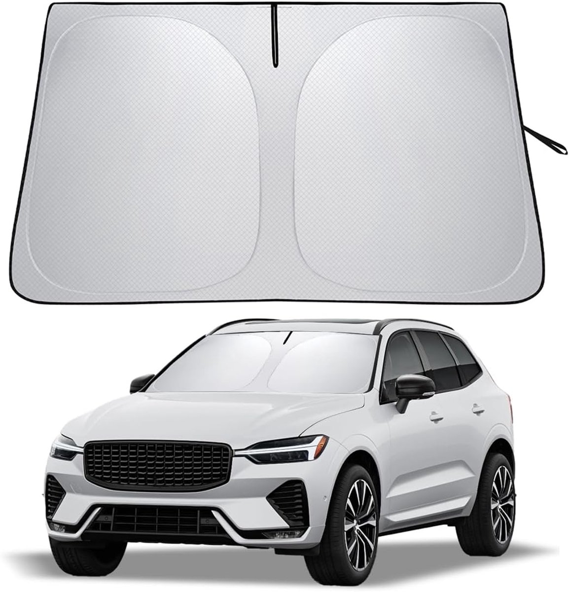 Sunshade Windshield For Volvo XC60 2018-2026 Foldable Sun Visor Protective Cover With Storage Bag Blocks UV Rays - ShopVlot