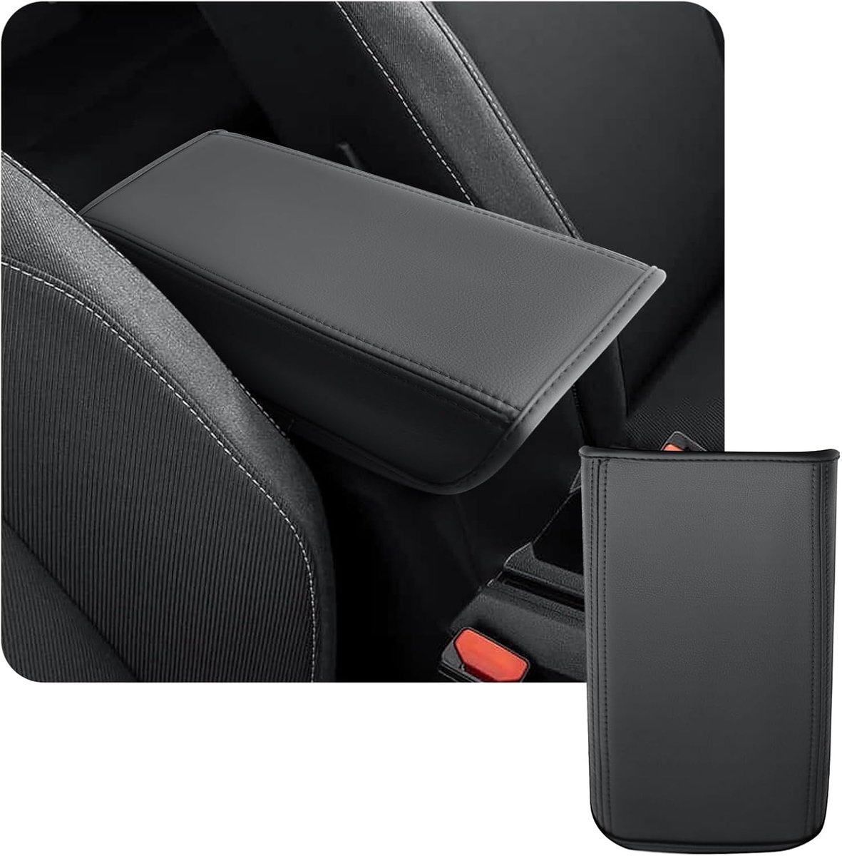 Compatibel met Dacia Duster 3 III 2024 2025 middenarmsteun, armleuningen, deksel, afdekking, krasbescherming, middenconsole, kunstleer, armleuning, box, cover, auto, Duster 3, 2025, accessoires