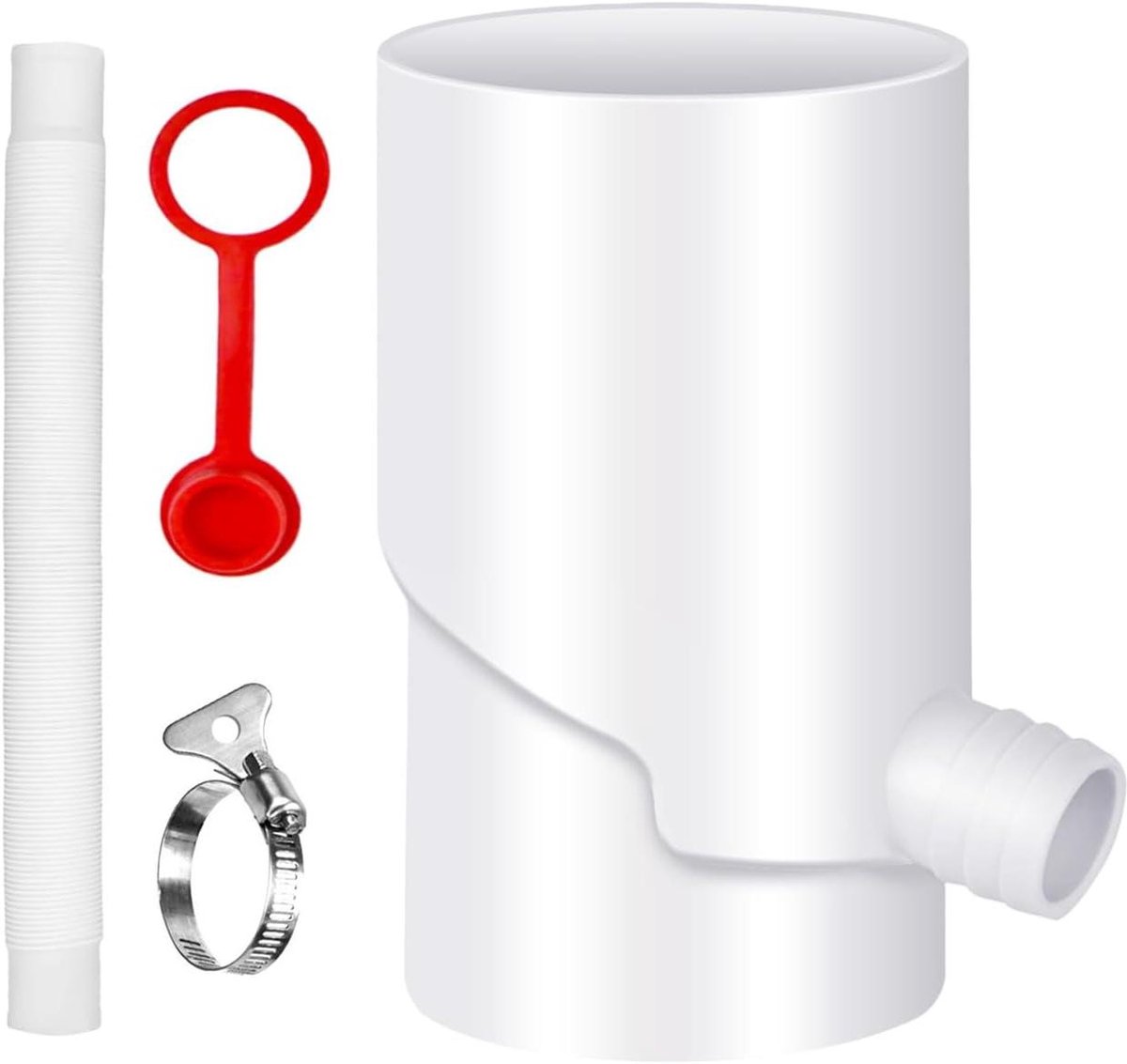 Regenwaterverzamelset - Regenton Diverter Systeem - Milieuvriendelijk Water Besparen - UV-bestendig Materiaal - 10 cm - Grijs