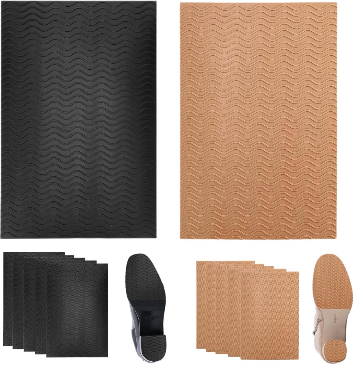12 stuks antislip schoenzoolbeschermerset, siliconen schoengrepen