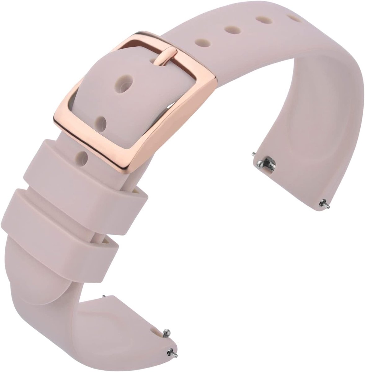 Siliconen horlogebandjes, rubberen sportband met een 18, 20 of 22 mm snelkoppeling, met klassieke sluiting