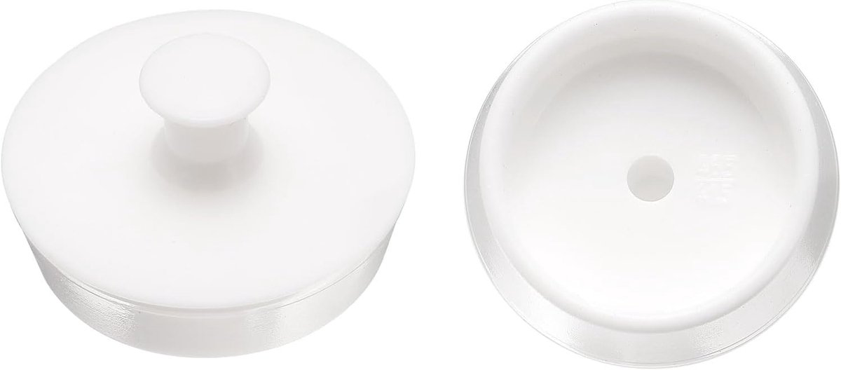 2 stuks afvoerstoppers, siliconen badstoppers, 44 mm tot 46 mm, voor keukenafvoer, badafvoer, met handvat voor bijkeuken, wastafel, douche, wastafelafdekking
