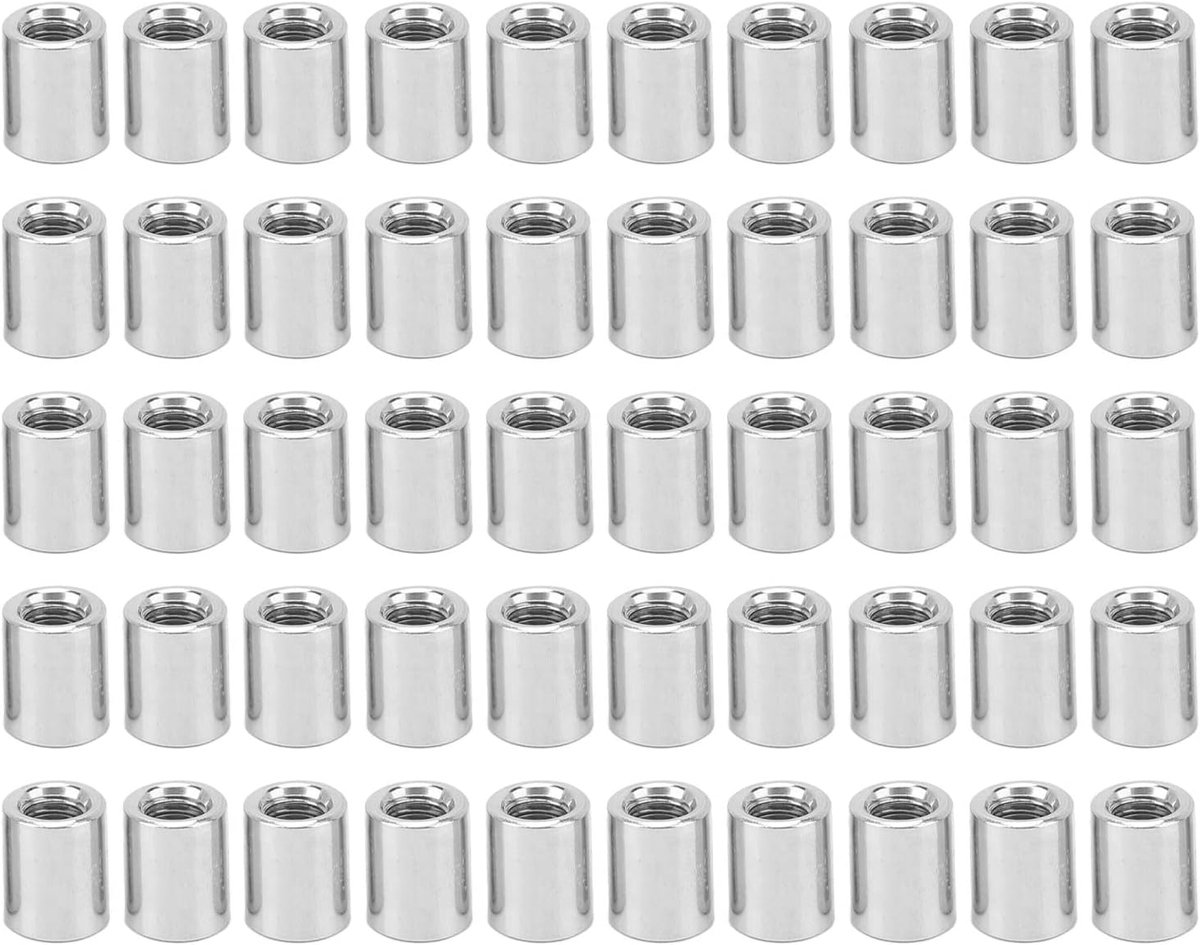 50 Stuks Binnendraad Koppelmoer Set M5 X 0.8 8 L10mm Binnendraad