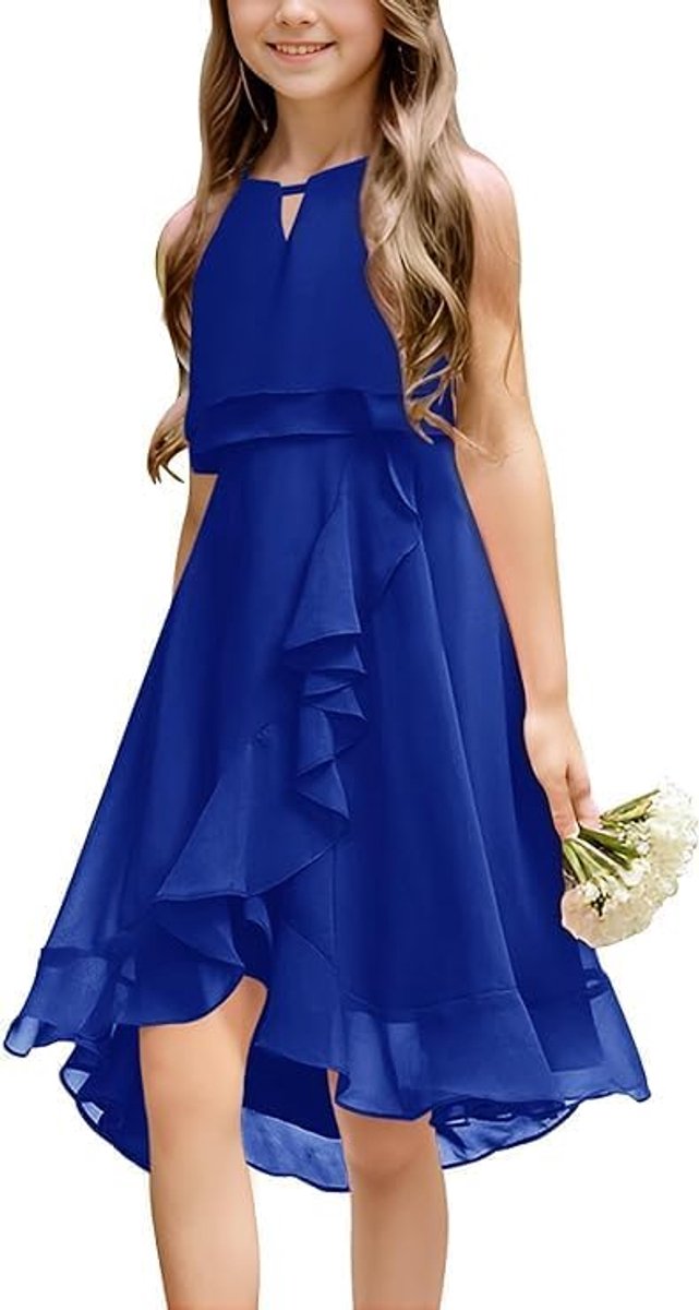 Meisjesjurk, zomer, feestelijke jurk, mouwloos, prinsessenjurk, feestjurk, bruidsmeisjesjurk, dansen, baljurk, bruiloft, bloemenmeisjesjurk