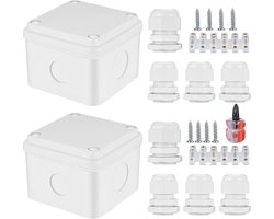 Junction Box IP66 Waterproof 75x75x50mm - PVC Buitenmontage - Waterdicht en stofdicht - SnelShoppen