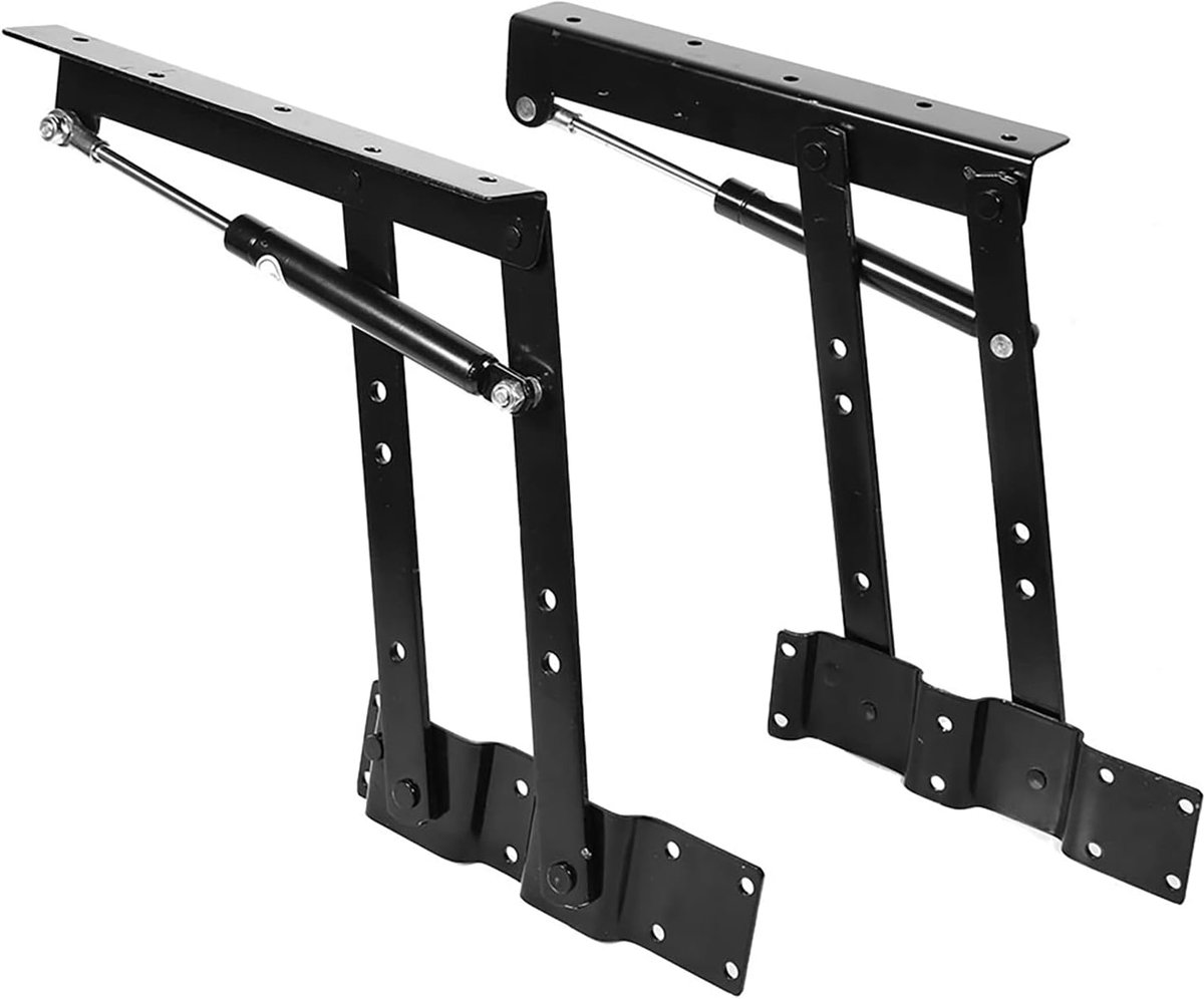 SnelShoppen - Set van 2 stuks 50kg 100Lb lift-up koffie tafel mechanismen met gas hydraulische scharnier voor DIY meubels, robuust staal, multifunctio