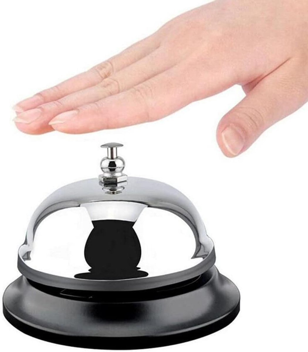 Receptiebell voor Hotel - RVS - Handgemaakt - Duidelijke geluid voor snelle service - ShopVlot