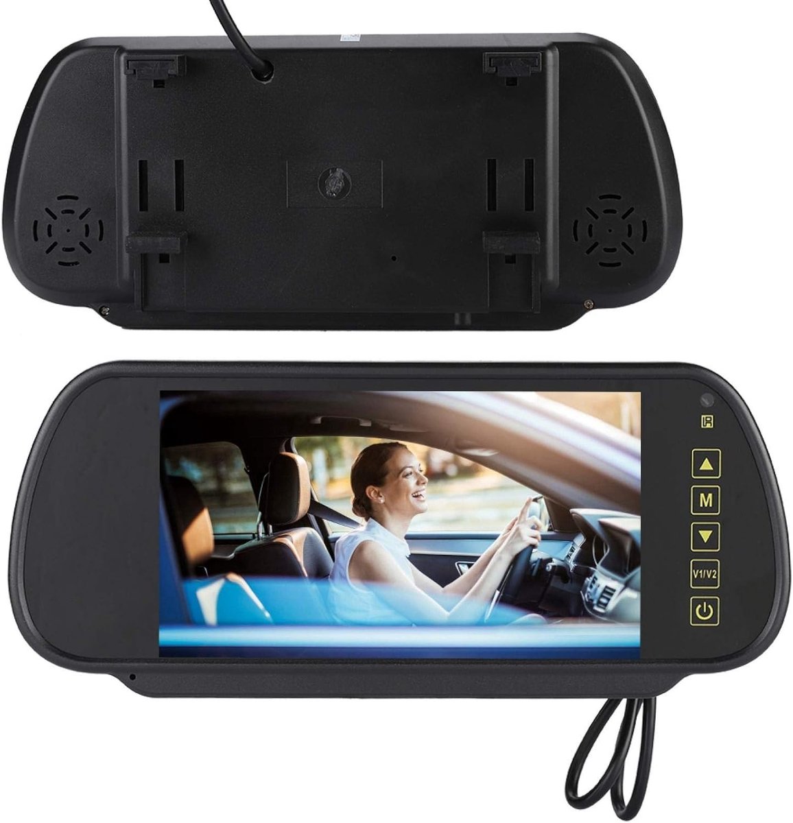 SnelShoppen - Automatische Dimmende Achteruitkijkspiegel met Achteruitrijcamera en Beugel, 7 Inch Monitor voor Alle Voertuigen, Perfect voor Veilig Ac