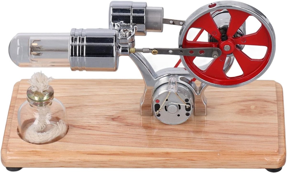 SnelShoppen - Stirling Motor Warmte Motor Model Kit - Laag Geluid, Laag Vervuiling, Educatief voor Fysica Experimenten, 16 x 8.5 x 9.5 cm