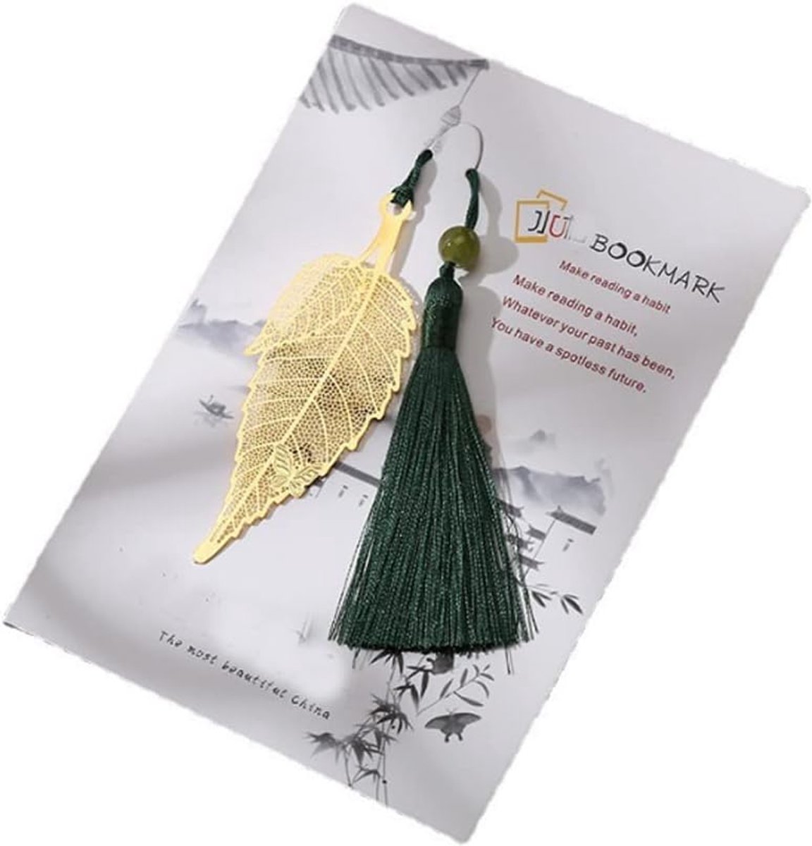 SnelShoppen - Metalen Blad Boekenleggers met Tassel - Leuke Leesmarkeerders voor Vrouwen, Kinderen, Tieners en Boekliefhebbers - Perfecte Cadeaus voor