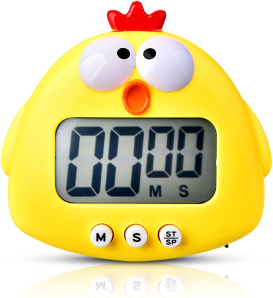 SnelShoppen - Schattige Cartoon Dieren Digitale Timer, Countdown Timer Kindertimer LCD Display Magnetische Keukentimer met Aan/Uit Schakelaars voor Ko