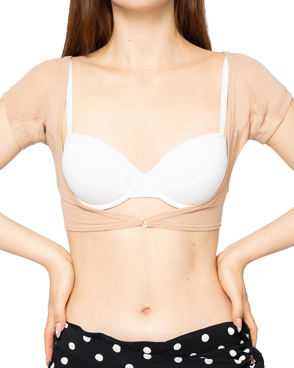 Zweet Top - Topjes tegen zweetvlekken - Anti Zweet Onderhemd - 100% Geen zweetplekken - Met ArmPads PRO & Zilver Behandeling - Dames