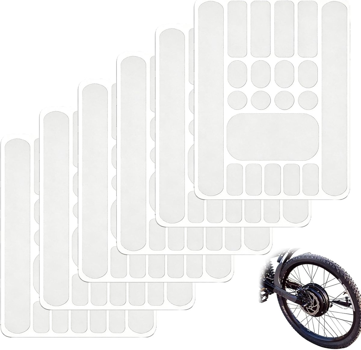 fietsframe bescherming stickers 6 stuks transparant PVC folie zelfklevend krasbestendig waterdicht voor mountainbike racefiets dagelijks gebruik